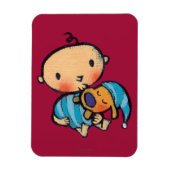 Goodnight Kisses Schattig Puppy in Blauwe Pyjama Magneet (Verticaal)