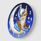 Goodnight Moonlight Cat Nursery Clock Grote Klok (Hoek)
