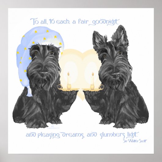 Goodnight Scotties Poster (Voorkant)