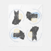 Goodnight Scottish Terrier Fleece Deken (Voorkant)
