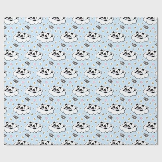 Goodnight Sleeping Panda Beer Cadeaupapier (Vlak)