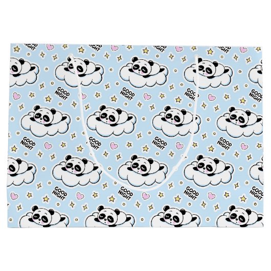 Goodnight Sleeping Panda Beer Groot Cadeauzakje (Achterkant)