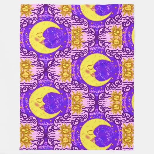 Goodnight sleepy head fleece deken (Voorkant)
