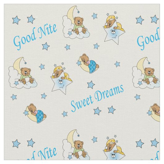Goodnight Teddy Bears Stof (Close Up)