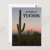 Goodnight van Tucson Saguaro Sunset Briefkaart (Voorkant / Achterkant)