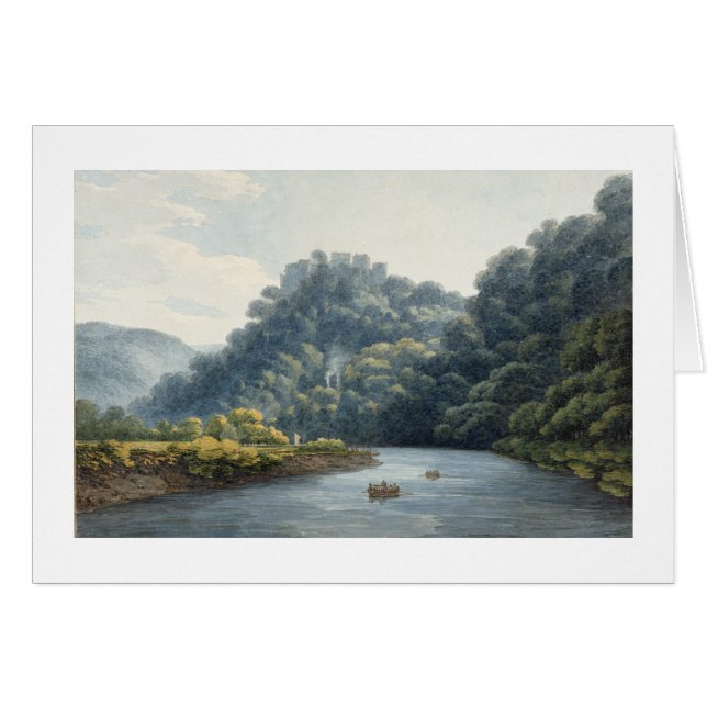 Goodrich Castle op de Wye (w/c, pen & inkt, krijt) (Voorkant Horizontaal)