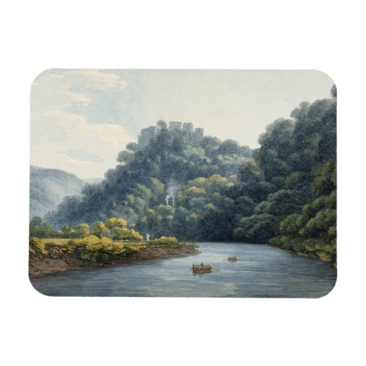 Goodrich Castle op de Wye (w/c, pen & inkt, krijt) Magneet (Horizontaal)