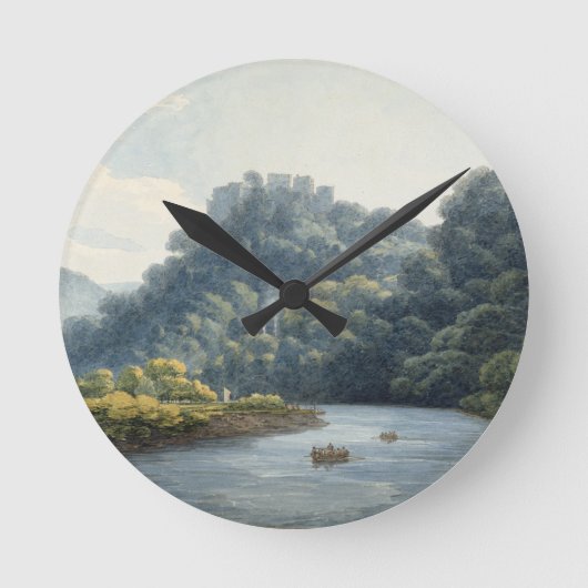 Goodrich Castle op de Wye (w/c, pen & inkt, krijt) Ronde Klok (Voorkant)