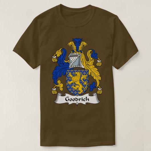 Goodrich Coat of Arms Family Crest  T-shirt (Design voorkant)