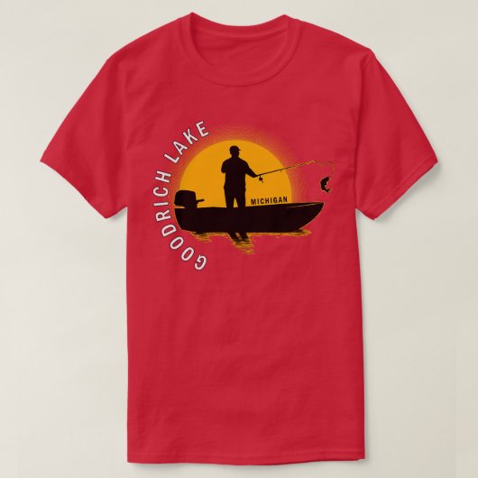 Goodrich Lake Vist Michigan Sunrise T-shirt (Design voorkant)