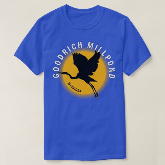 Goodrich Millpond in Michigan Heron Sunrise T-shirt (Design voorkant)