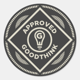 Goodthink Goedgekeurde ticker Ronde Sticker