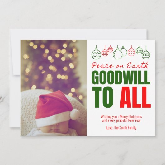 Goodwill voor alle foto's feestdagenkaart (Voorkant)