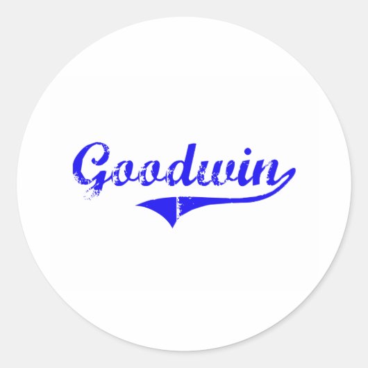 Goodwin achternaam Classic Style Ronde Sticker (Voorkant)