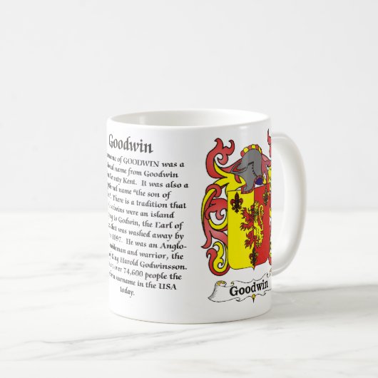 Goodwin Family Coat of Arms mok (Voorkant rechts)