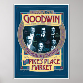 Goodwin/Pikes Market-herdenkingsPOSTER Poster