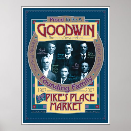Goodwin/Pikes Market-herdenkingsPOSTER Poster (Voorkant)