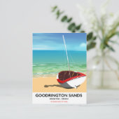 Goodwton Sands Devon vintage poster Briefkaart (Staand voorkant)