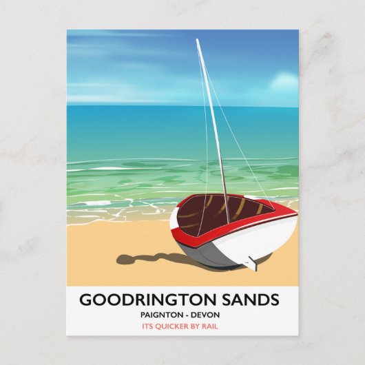 Goodwton Sands Devon vintage poster Briefkaart (Voorkant)
