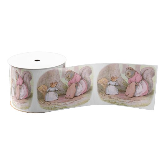 Goody and Mrs Hackee (Eekhoorns) (Beatrix Potter) Grosgrain Lint (Spoel)