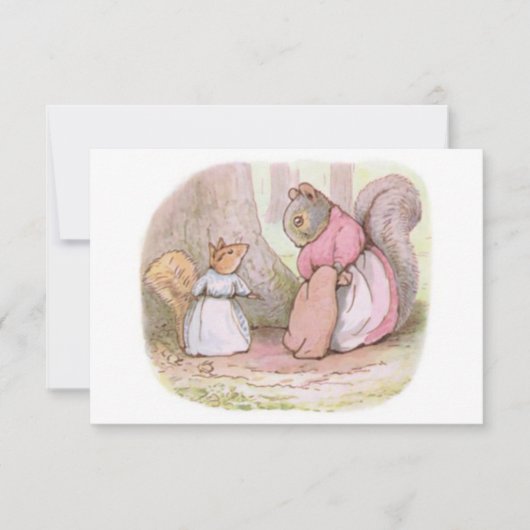 Goody and Mrs Hackee (Eekhoorns) (Beatrix Potter) Kaart (Voorkant)