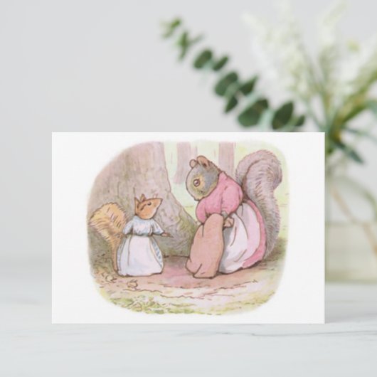 Goody and Mrs Hackee (Eekhoorns) (Beatrix Potter) Kaart (Staand voorkant)