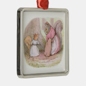 Goody and Mrs Hackee (Eekhoorns) (Beatrix Potter) Metalen Ornament (Rechts)