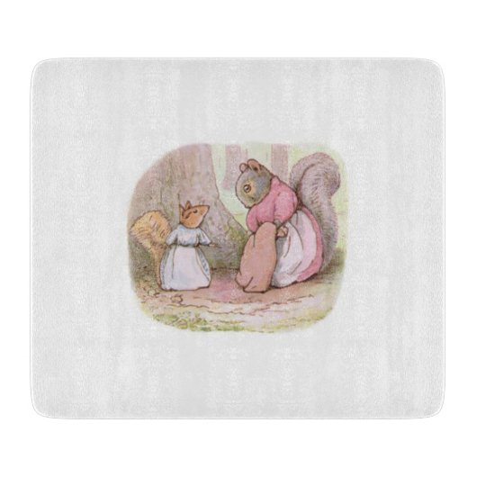 Goody and Mrs Hackee (Eekhoorns) (Beatrix Potter) Snijplank (Voorkant)