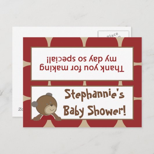 Goody Bag Topper Cocalos Buttonnen Uitnodiging Briefkaart (Voorkant / Achterkant)