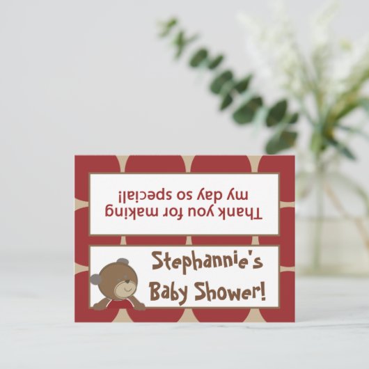 Goody Bag Topper Cocalos Buttonnen Uitnodiging Briefkaart (Staand voorkant)