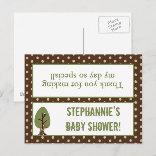 Goody Bag Topper Enchanted Hollow Woodland Forest Uitnodiging Briefkaart (Voorkant / Achterkant)