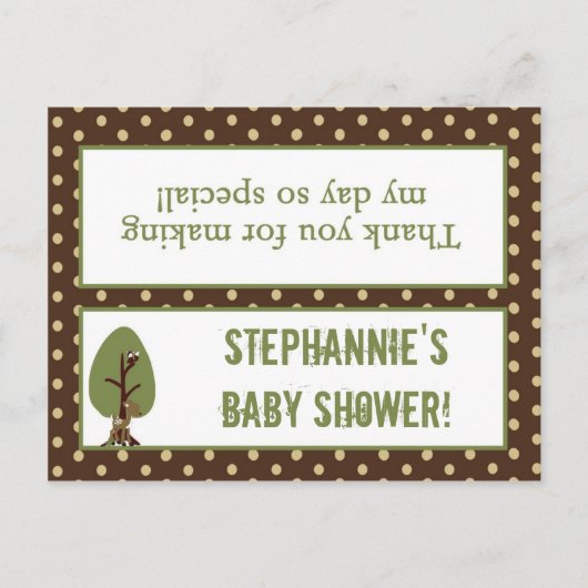 Goody Bag Topper Enchanted Hollow Woodland Forest Uitnodiging Briefkaart (Voorkant)