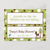 Goody Bag Topper Forest Friends Deer Uitnodiging Briefkaart (Voorkant)