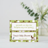 Goody Bag Topper Forest Friends Deer Uitnodiging Briefkaart (Staand voorkant)