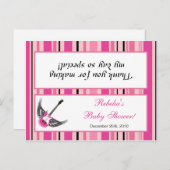 Goody Bag Topper Girly Pink Punk Rock Guitar Uitnodiging Briefkaart (Voorkant / Achterkant)