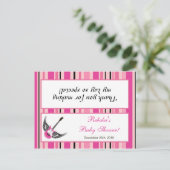 Goody Bag Topper Girly Pink Punk Rock Guitar Uitnodiging Briefkaart (Staand voorkant)