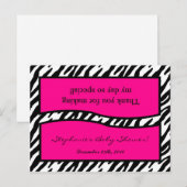 Goody Bag Topper Hot Pink Zebra Print Uitnodiging Briefkaart (Voorkant / Achterkant)