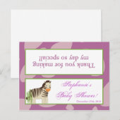 Goody Bag Topper Jacana Paarse Dieren Uitnodiging Briefkaart (Voorkant / Achterkant)