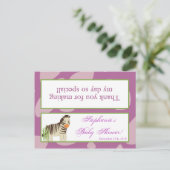 Goody Bag Topper Jacana Paarse Dieren Uitnodiging Briefkaart (Staand voorkant)