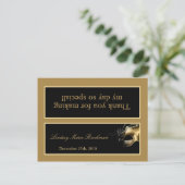Goody Bag Topper Mis XV Gold Black Party Uitnodiging Briefkaart (Staand voorkant)