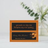 Goody Bag Topper Mis XV Sinaasappel Black Party Uitnodiging Briefkaart (Staand voorkant)