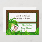 Goody Bag Topper Monkey Swing Oerwoud Safari Anima Uitnodiging Briefkaart (Voorkant / Achterkant)