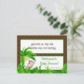 Goody Bag Topper Monkey Swing Oerwoud Safari Anima Uitnodiging Briefkaart (Staand voorkant)