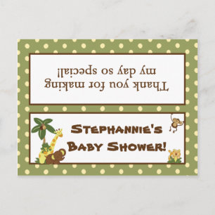 Goody Bag Topper Oerwoud Babies Uitnodiging Briefkaart