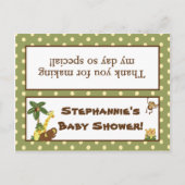 Goody Bag Topper Oerwoud Baby's Uitnodiging Briefkaart (Voorkant)