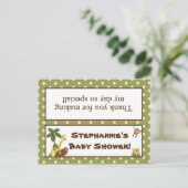 Goody Bag Topper Oerwoud Baby's Uitnodiging Briefkaart (Staand voorkant)