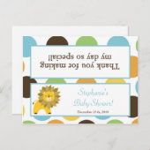 Goody Bag Topper Oerwoud King Lion Safari Animal Uitnodiging Briefkaart (Voorkant / Achterkant)