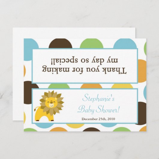 Goody Bag Topper Oerwoud King Lion Safari Animal Uitnodiging Briefkaart (Voorkant / Achterkant)