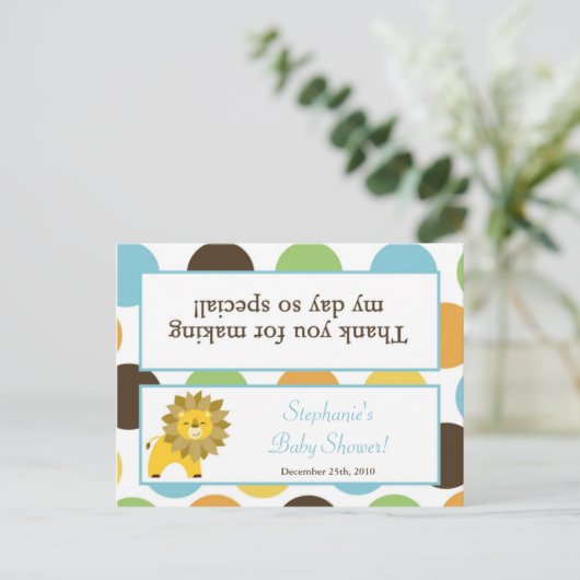 Goody Bag Topper Oerwoud King Lion Safari Animal Uitnodiging Briefkaart (Staand voorkant)