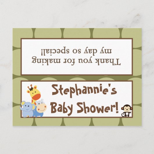 Goody Bag Topper Oerwoud Play Uitnodiging Briefkaart (Voorkant)